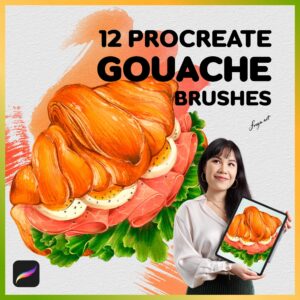 Gouache Brush Procreate | 12 Procreate Gouache Brushes
