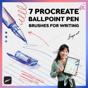 Procreate Writing Brushes | 7 Ballpoint Pens